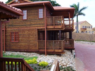 A completed house - note 2nd level.