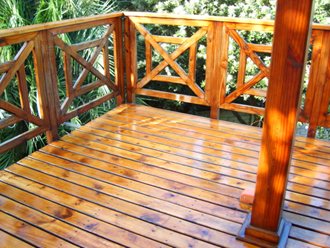 balustrades and deck floor